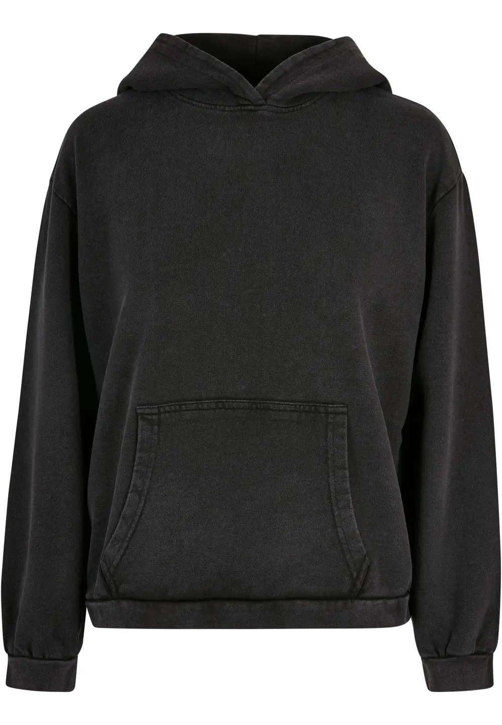 Women's Acid Washed Oversized Hoodie Black