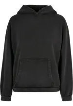 Women's Acid Washed Oversized Hoodie Black