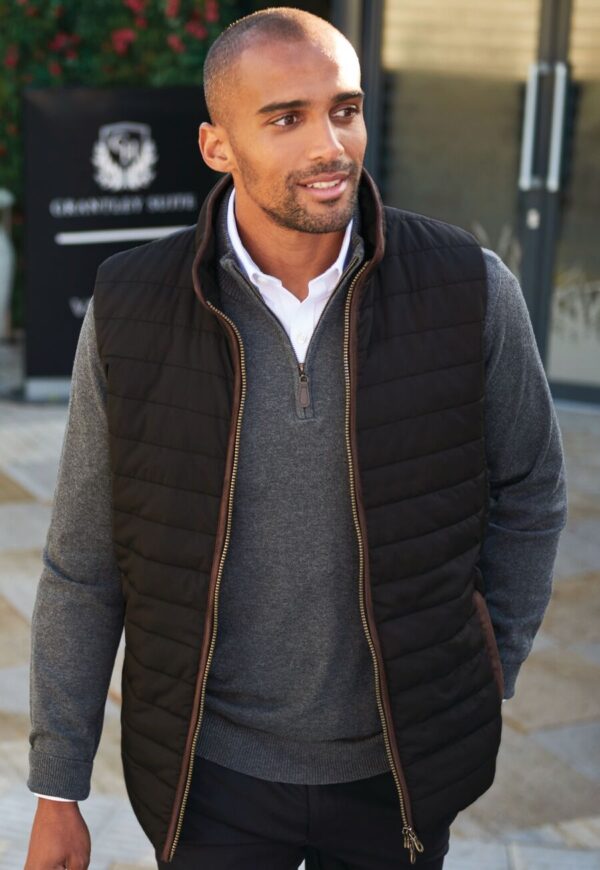 Tampa black padded Gilet from Brook Taverner