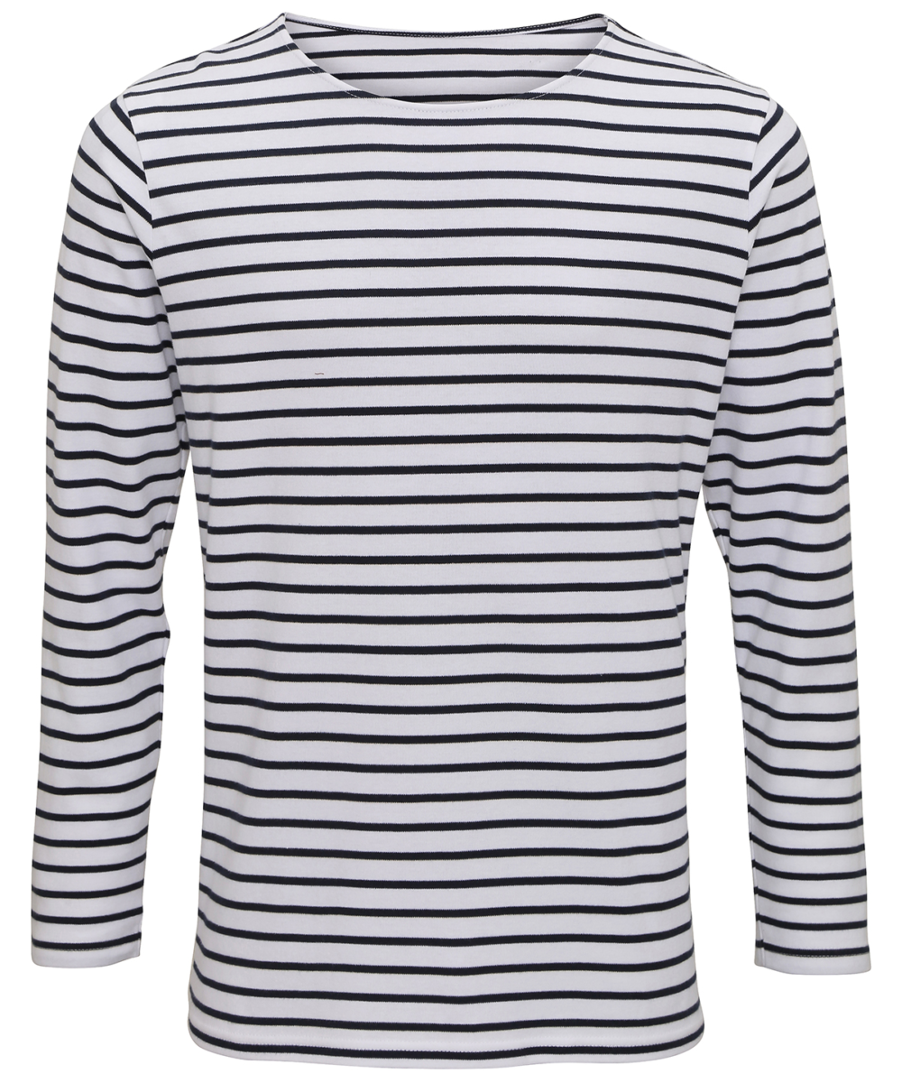 Men's Marinière Coastal Long Sleeve Tee White Navy