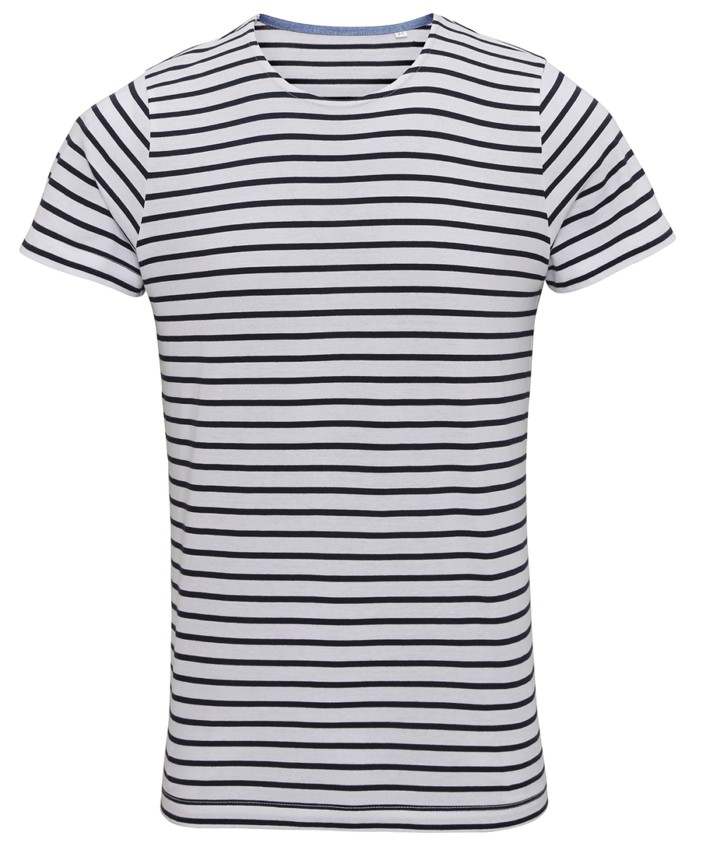 Men's Marinière Coastal Short Sleeve Tee White Navy