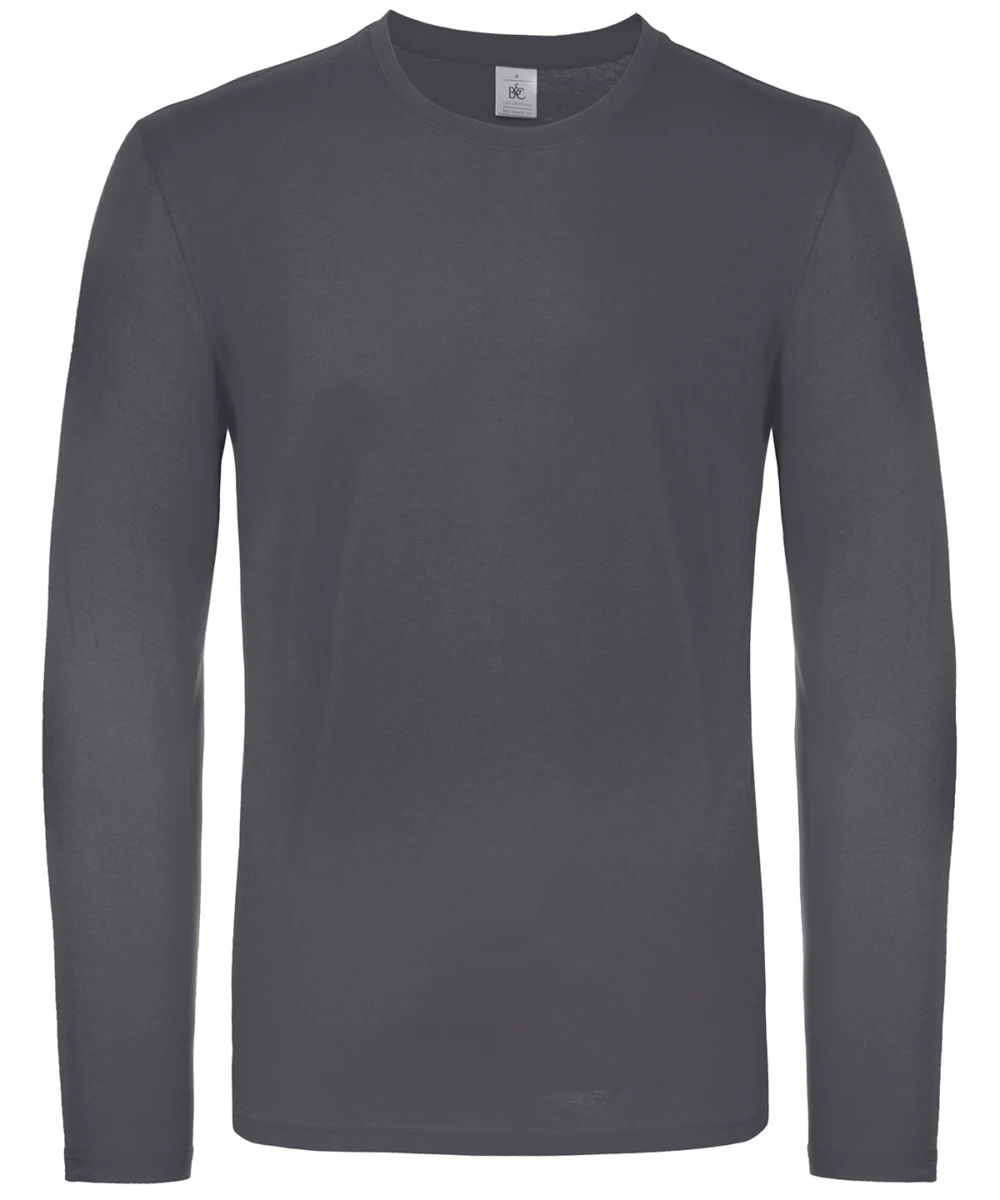 B&C #E150 Long Sleeve Dark Grey