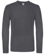 B&C #E150 Long Sleeve Dark Grey