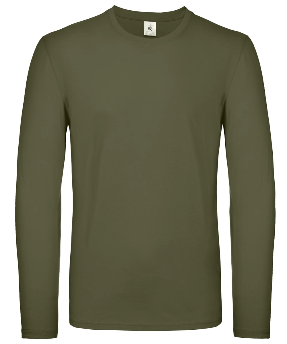 B&C #E150 Long Sleeve Urban Khaki