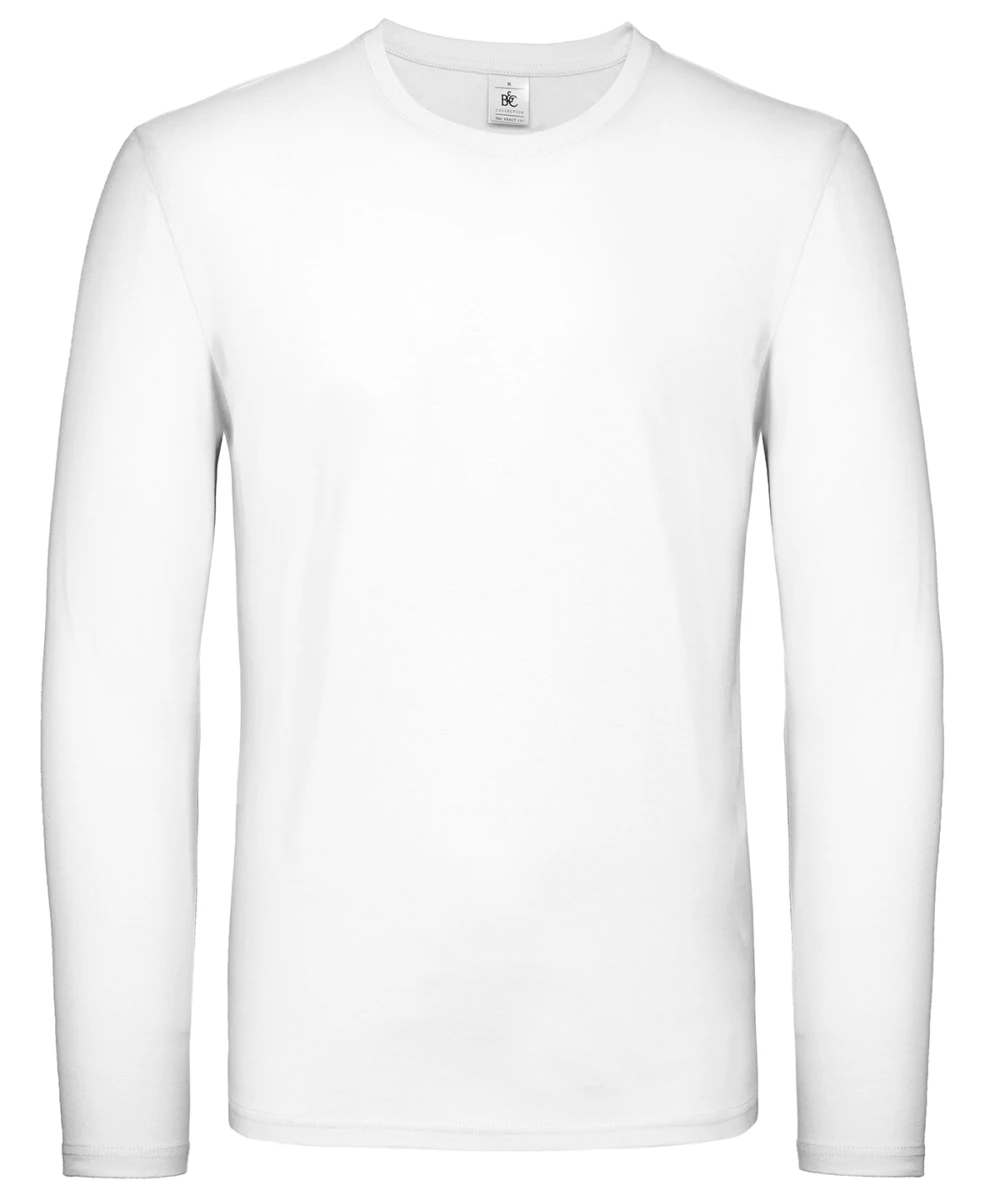 B&C #E150 Long Sleeve White
