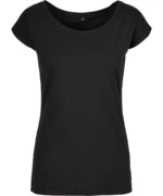 Women's Wide Neck Tee Black
