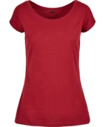 Women's Wide Neck Tee Burgundy