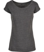 Women's Wide Neck Tee Charcoal