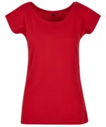 Women's Wide Neck Tee City Red