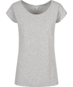 Women's Wide Neck Tee Heather Grey