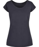 Women's Wide Neck Tee Navy