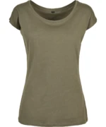 Women's Wide Neck Tee Olive