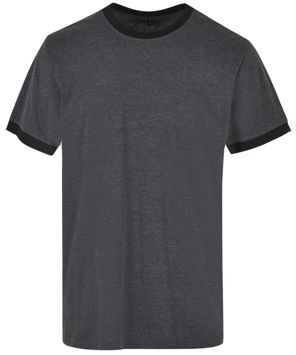 Ringer Tee Charcoal Black