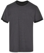 Ringer Tee Charcoal Black