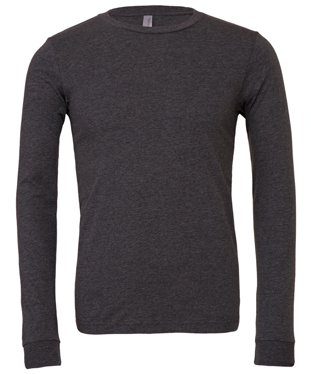 Unisex Jersey Long Sleeve Tee Dark Grey Heather