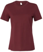 Women's Relaxed Jersey Short Sleeve Tee Maroon