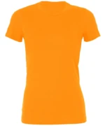 Sheer Mini Rib Crew Neck T-Shirt Orange Sorbet