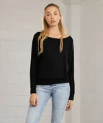 Flowy Off-the-shoulder Long Sleeve T-Shirt BE093_LS00_2022