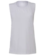 Flowy Scoop Muscle T-Shirt White