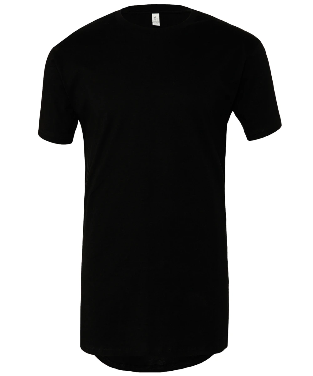 Unisex Long Body Urban T-Shirt Black