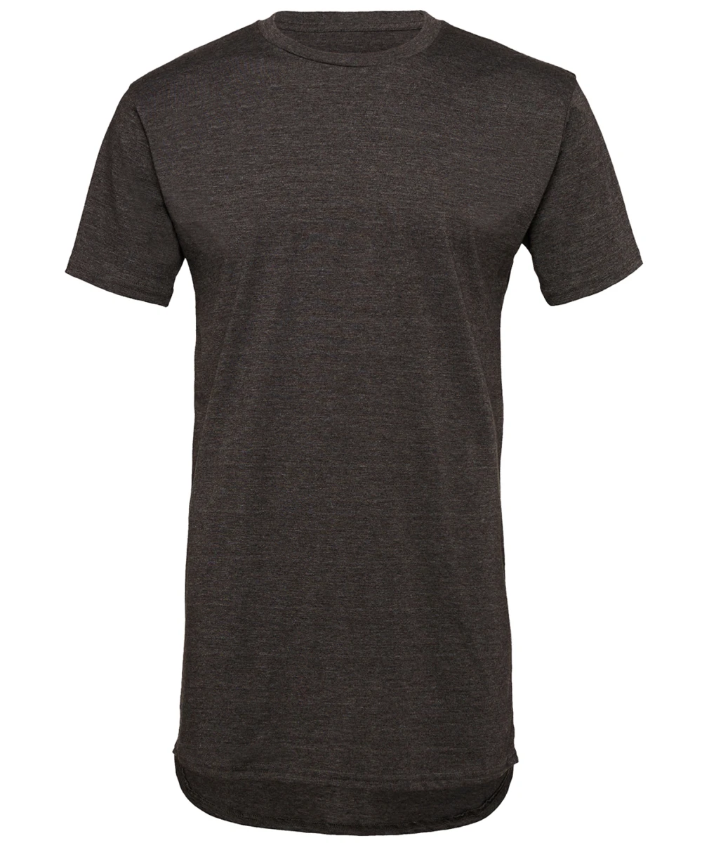 Unisex Long Body Urban T-Shirt Dark Grey Heather