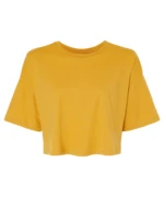 Women?s Jersey Crop Tee Mustard