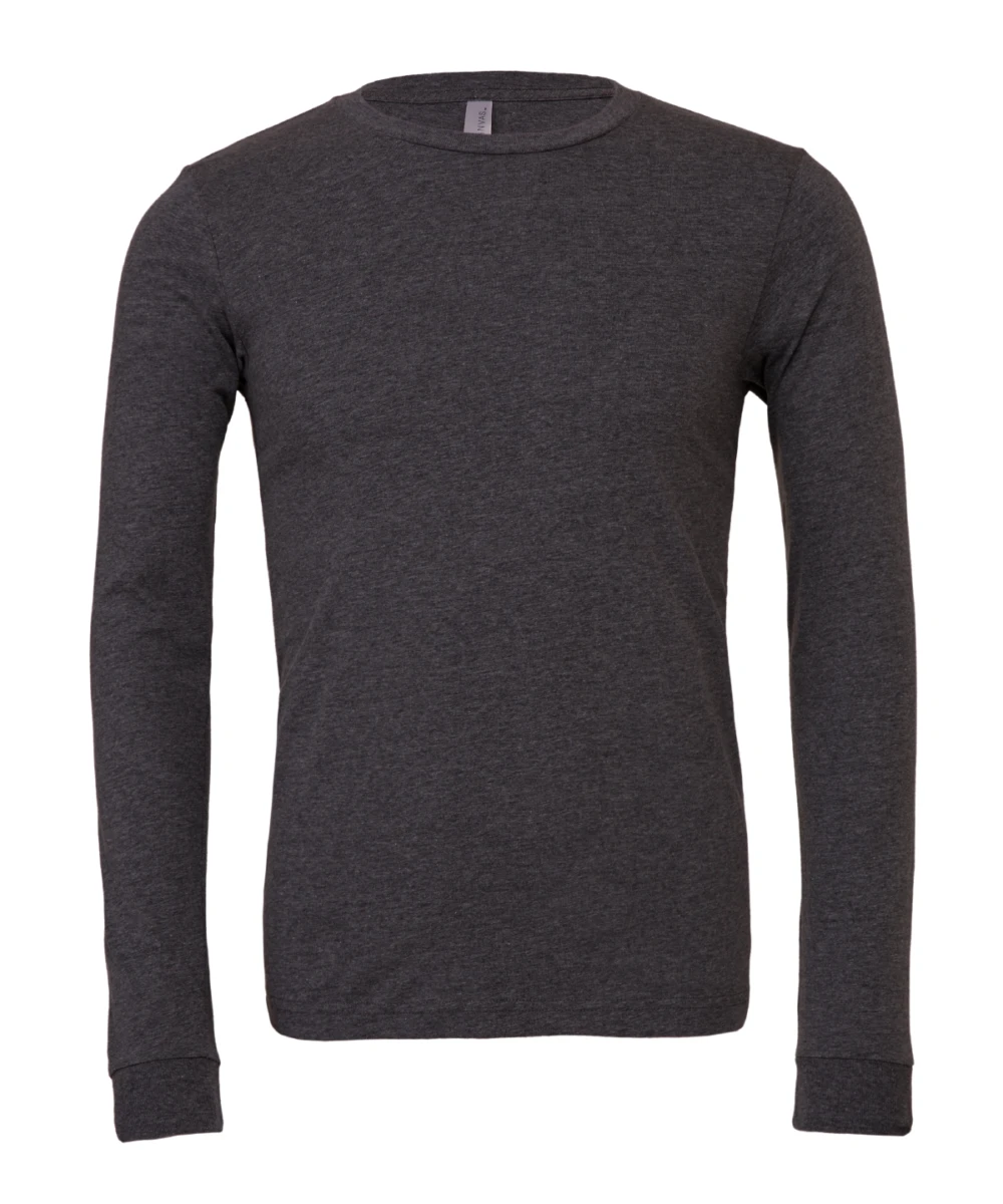 Unisex Heather CVC Long Sleeve T-Shirt Dark Grey Heather