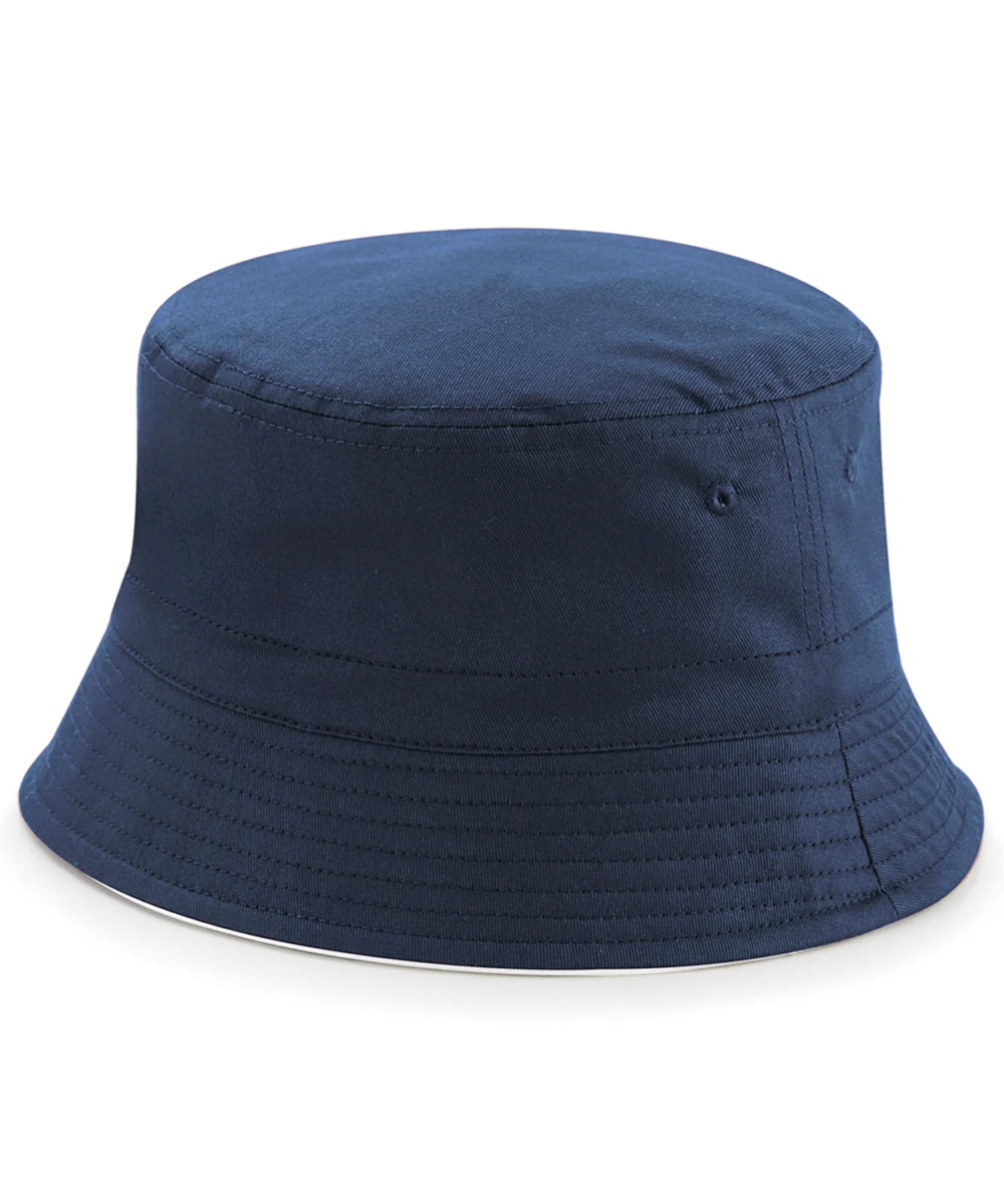 Reversible Bucket Hat French Navy White