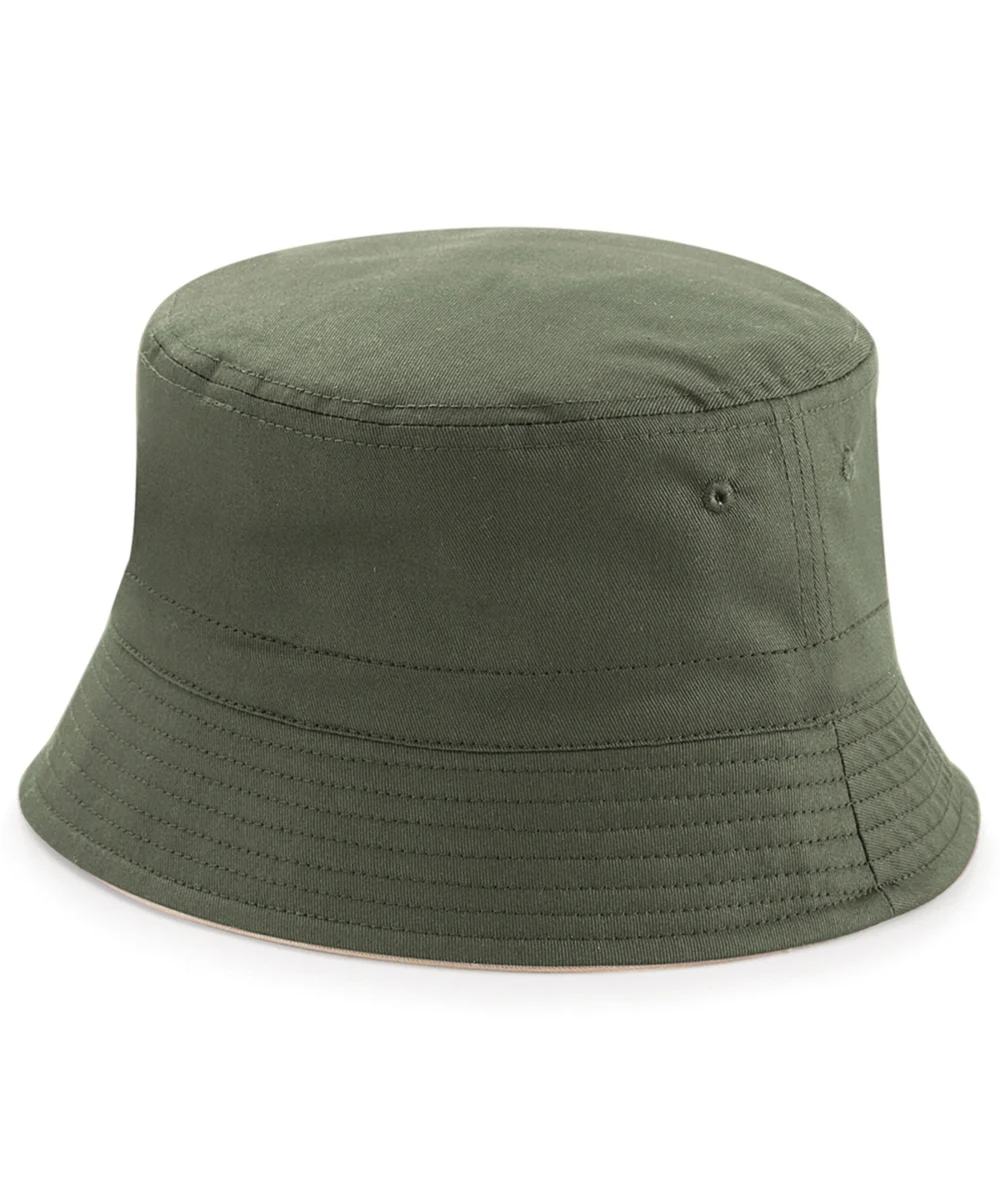 Reversible Bucket Hat Olive Green Stone