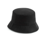Black Recycled bucket hat, stylish and sustainable