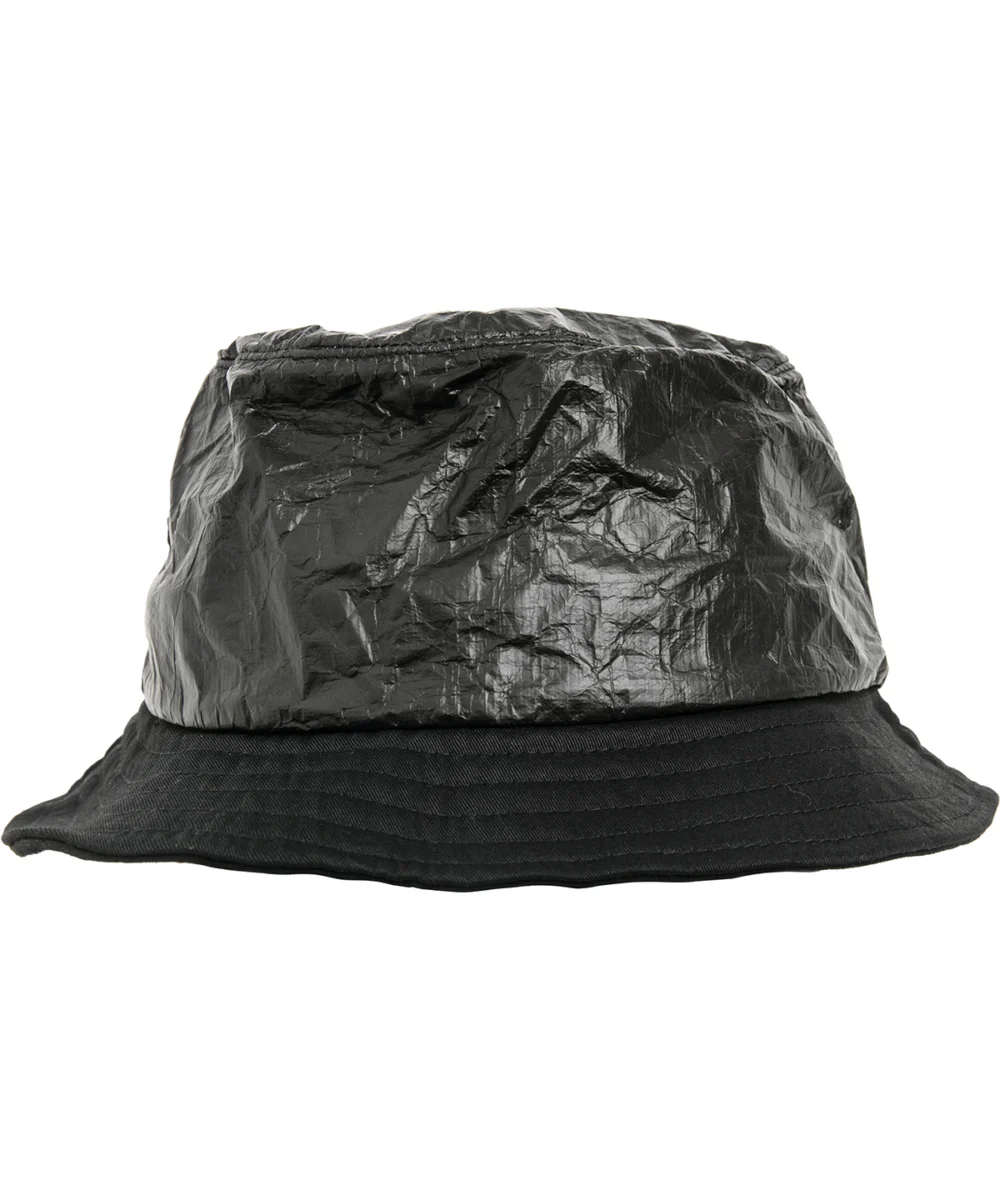 Crinkled Paper Bucket Hat (5003CP) Black