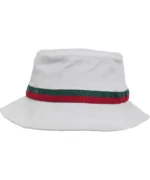 Stripe Bucket Hat (5003S) White Fire Red Green