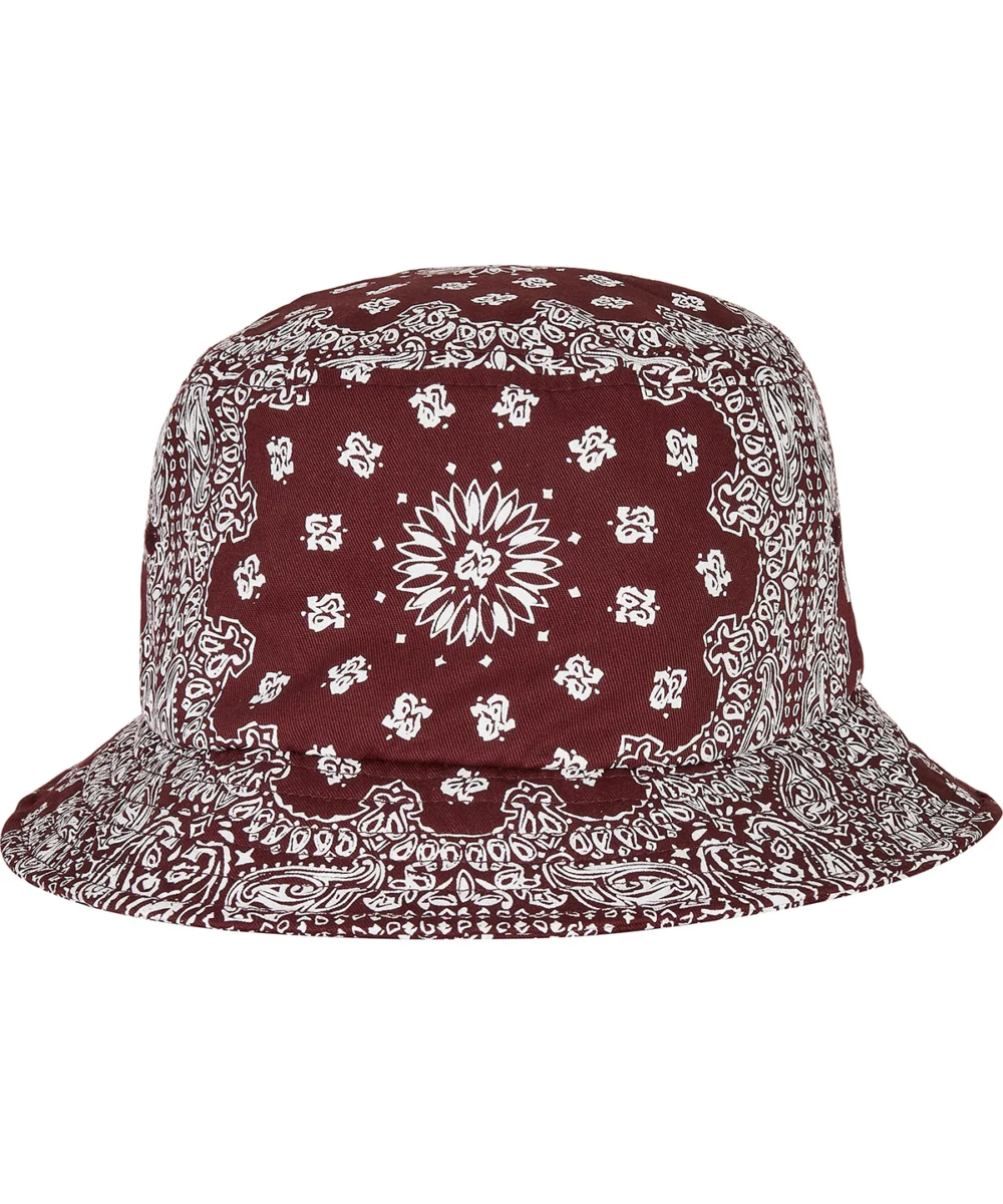Bandana Print Bucket Hat (5003BP) Cherry White
