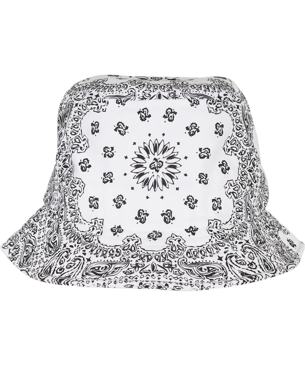 Bandana Print Bucket Hat (5003BP) White