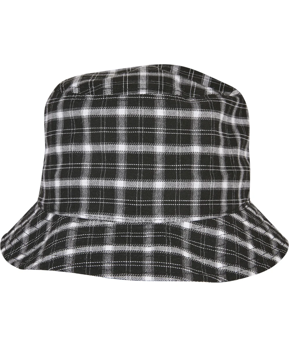 Check Bucket Hat (5003C) Black Grey