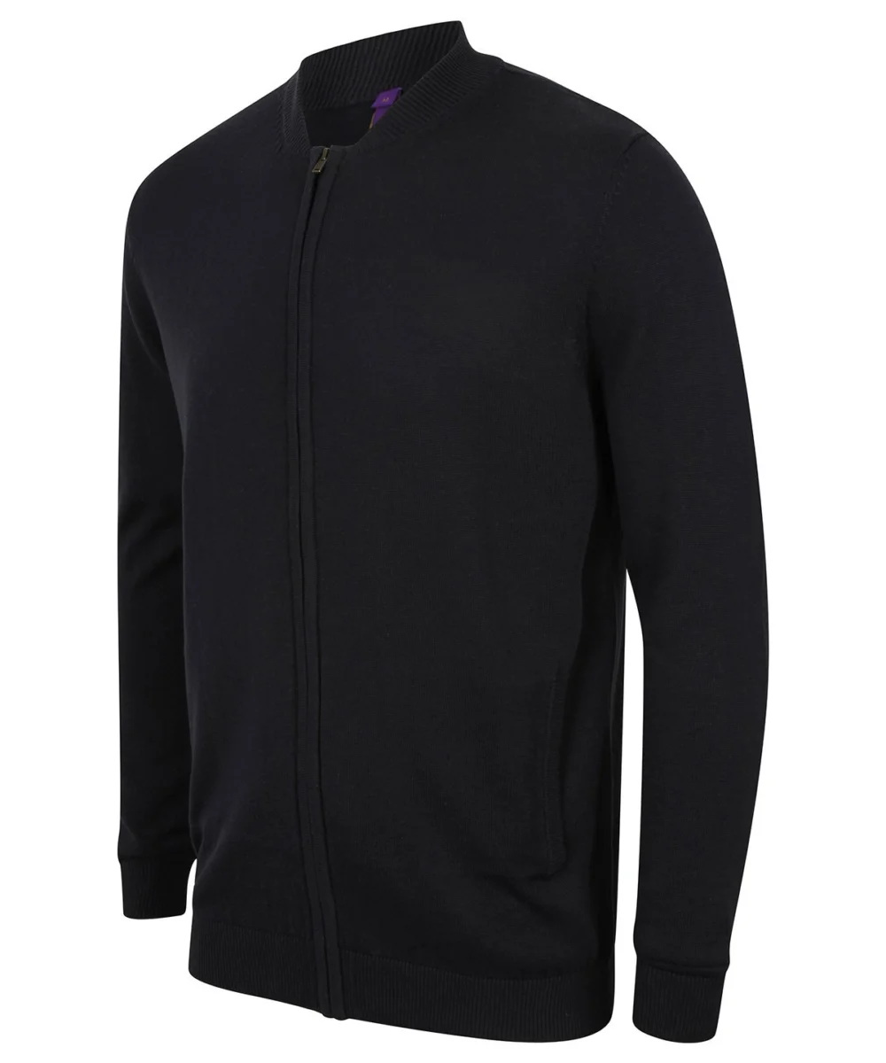 Unisex Zip-through Cardigan - Navy, XXS hb718_ls23_20253