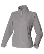 Women's Microfleece Jacket - Heather Grey, S hb851_heathergrey_ft