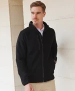 Recycled Polyester Microfleece Jacket - Black hb860_ls00_20253