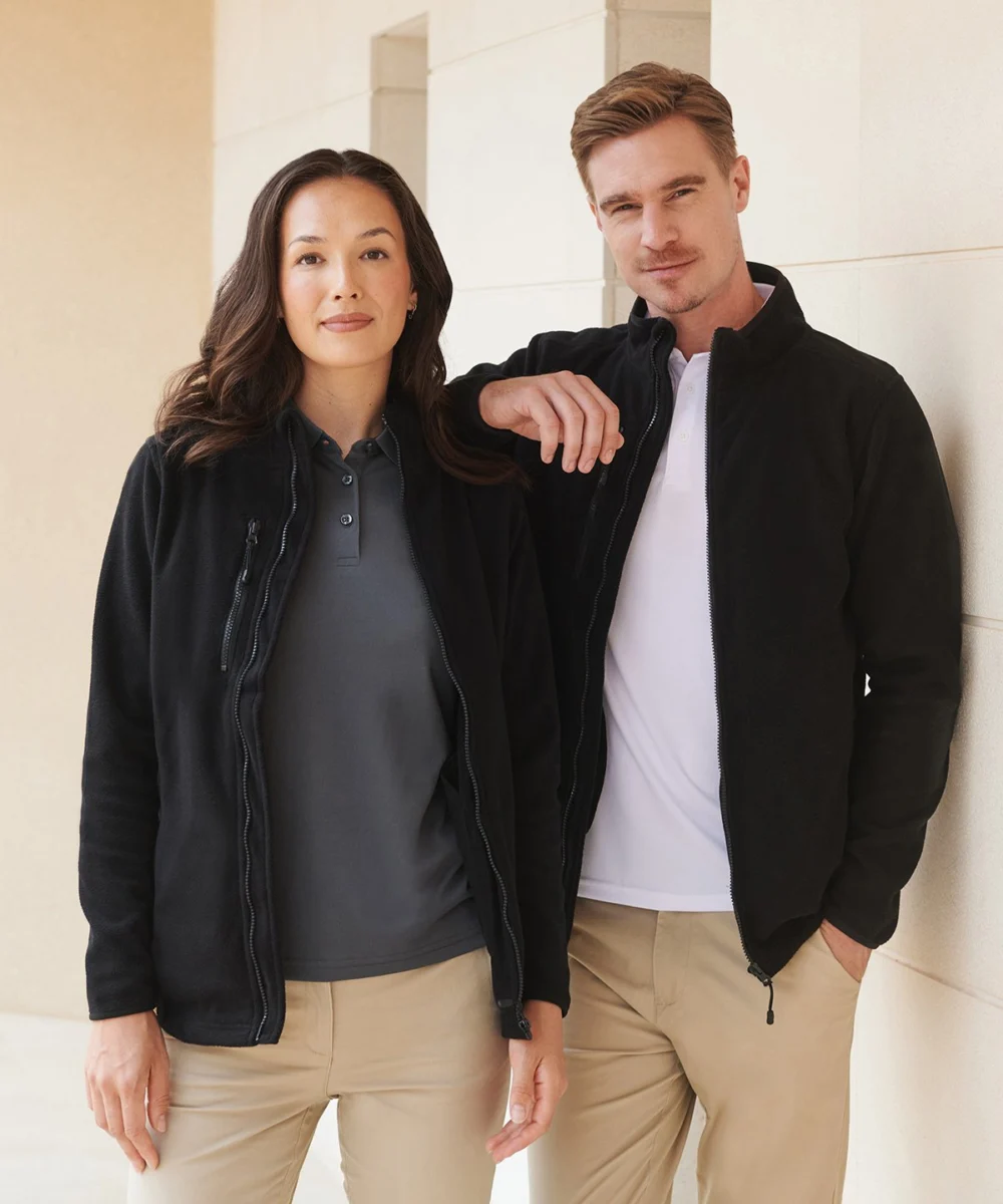 Recycled Polyester Microfleece Jacket - Black hb860_ls01_20253