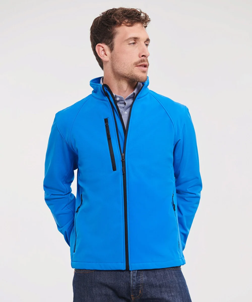 Softshell Mens Jacket - Azure Blue, XS