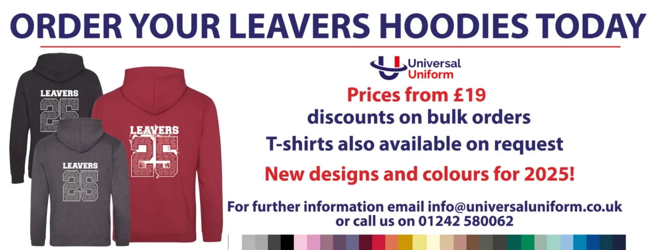 Leavers hoodies from Universal Uniform